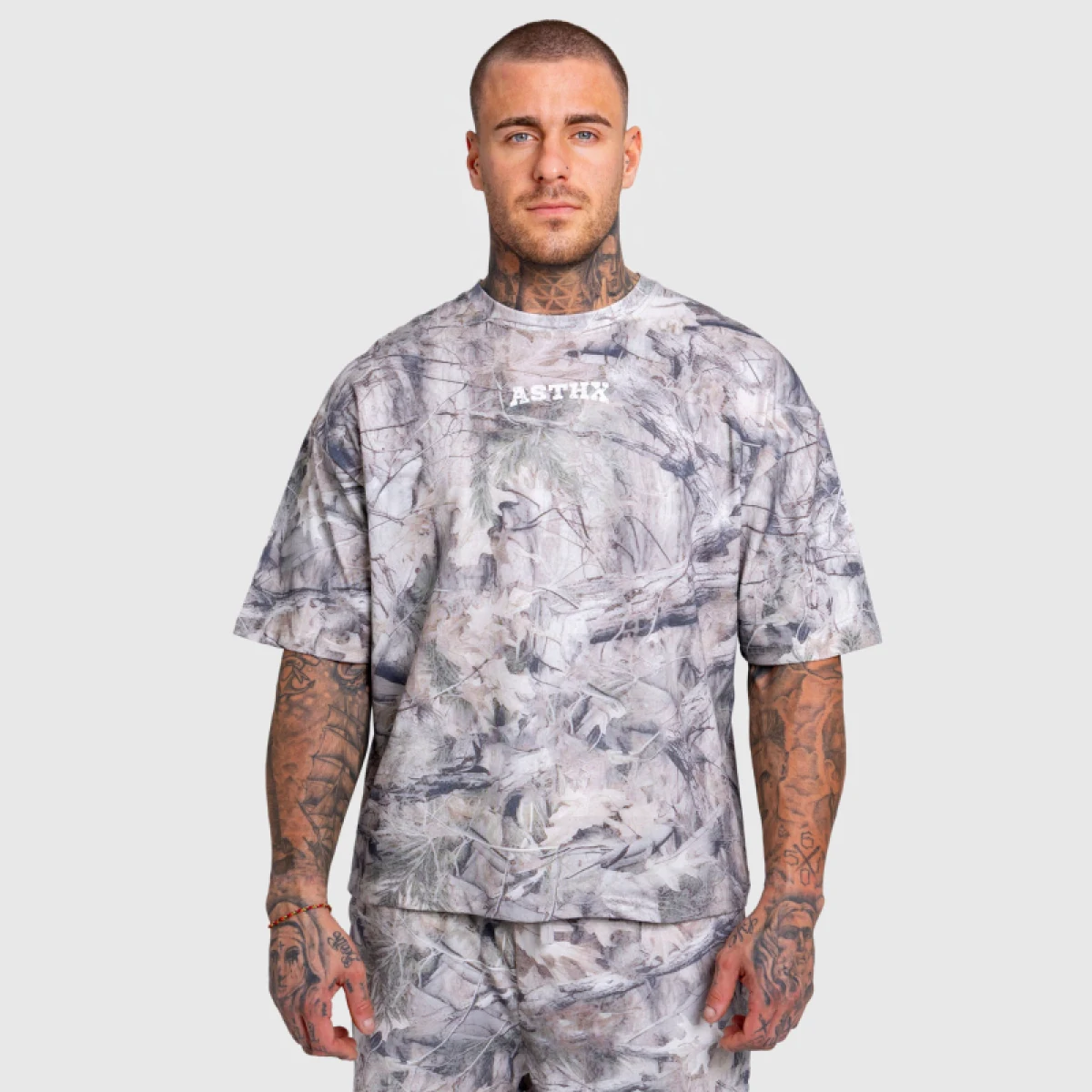 Tricou bărbați Iron Aesthetics Camo tree, light · záber 1