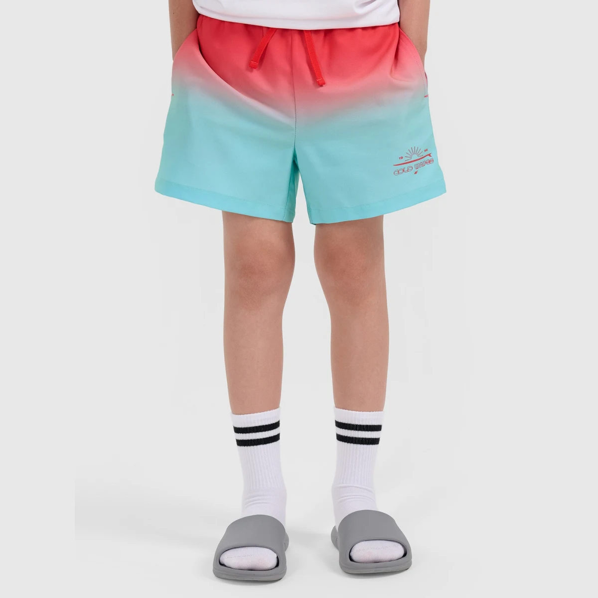 Chlapčenské plážové boardshorty - tyrkysové · záber 2