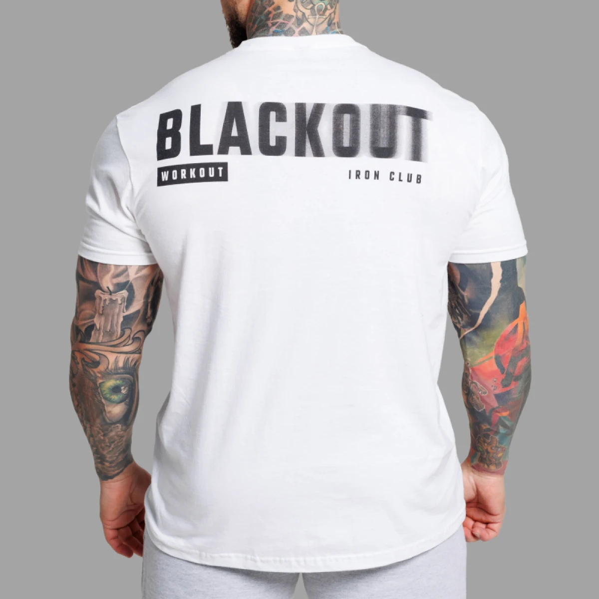 Tricou bărbați Iron Aesthetics Blackout, alb · záber 1