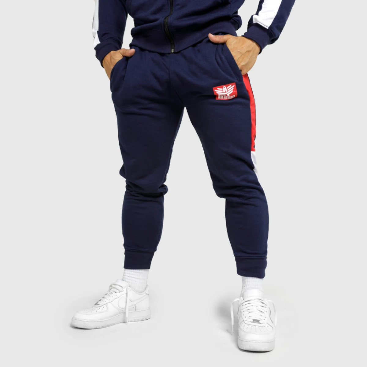 Pantaloni pentru bărbați Iron Aesthetics Tricolora, navy · záber 1