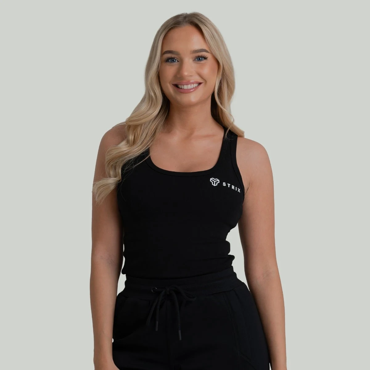 STRIX Maiou pentru femei Ribbed Black · záber 1