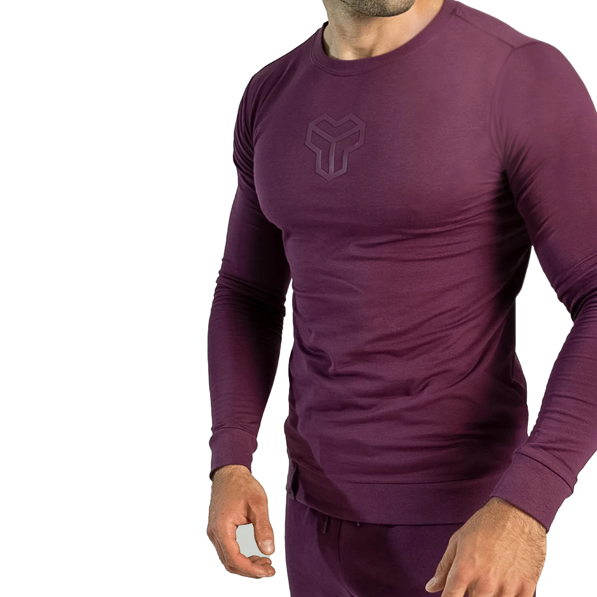 STRIX Bluză cu mânecă lungă Essential Plum · záber 3