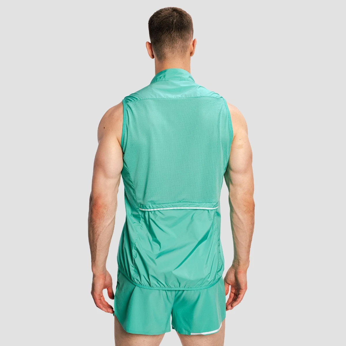 GymBeam Vestă de alergare pentru bărbați Pulse X Green · záber 3