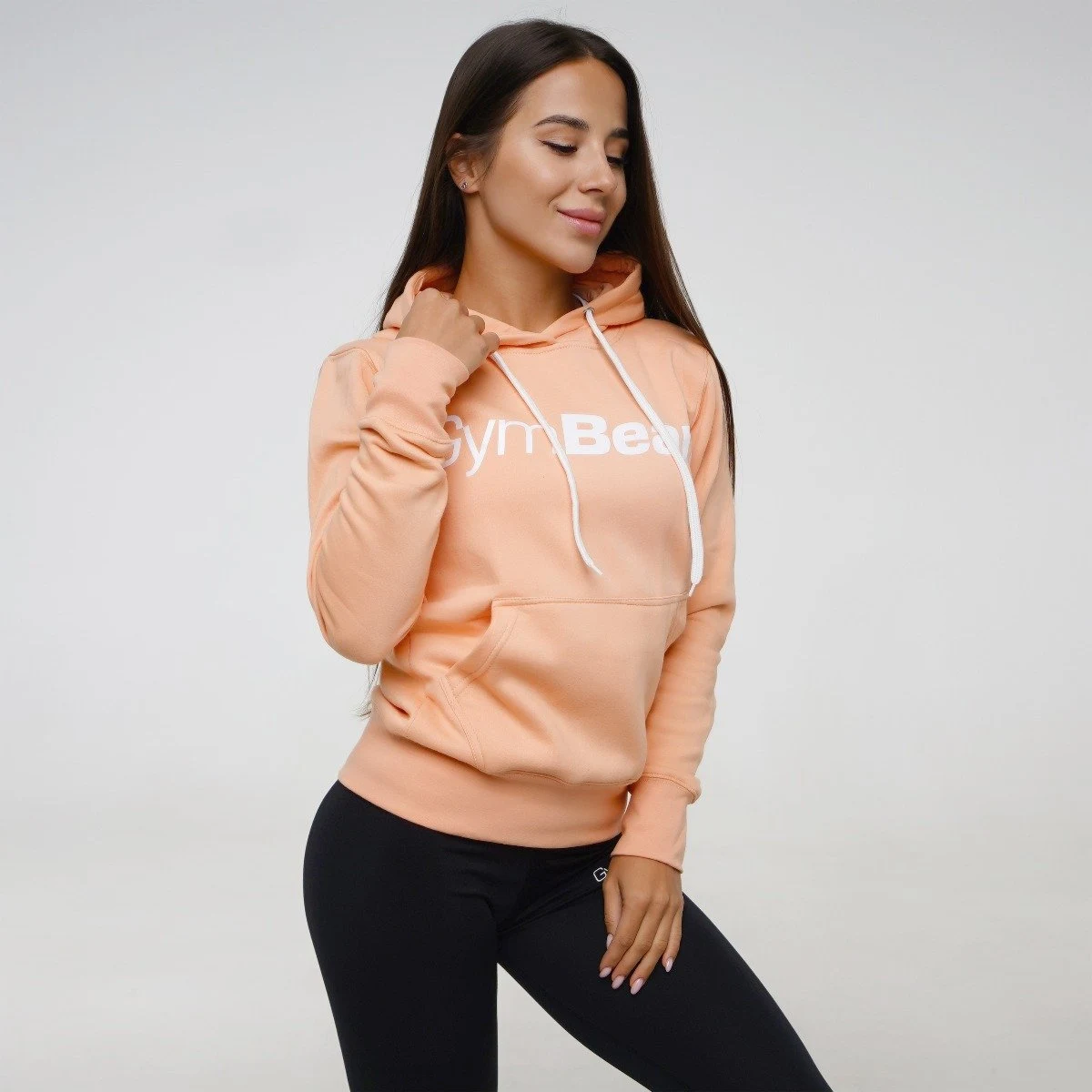 GymBeam Women‘s Hoodie Athlete Powder Peach · záber 1