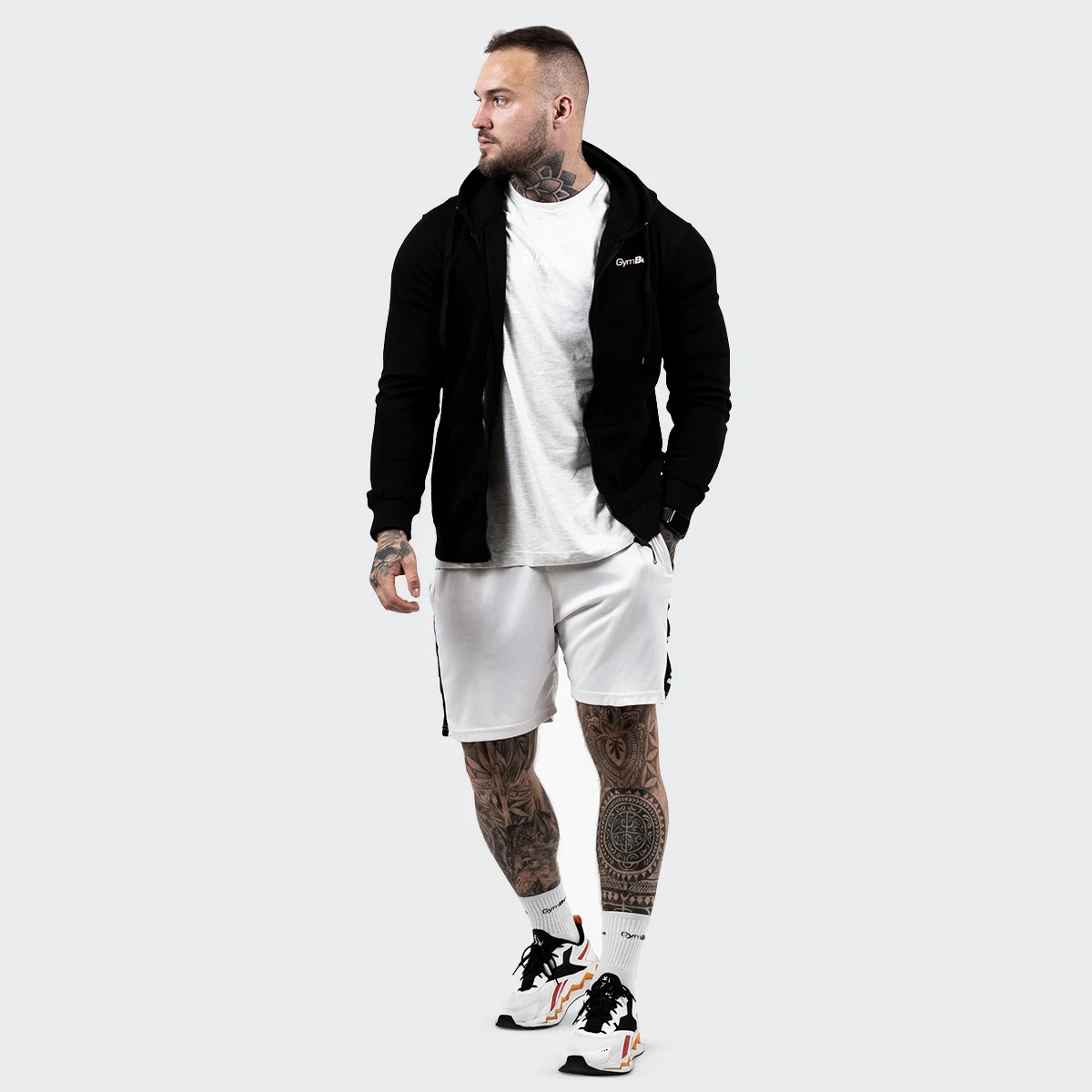 GymBeam Hanorac Zipper Hoodie Black · záber 3