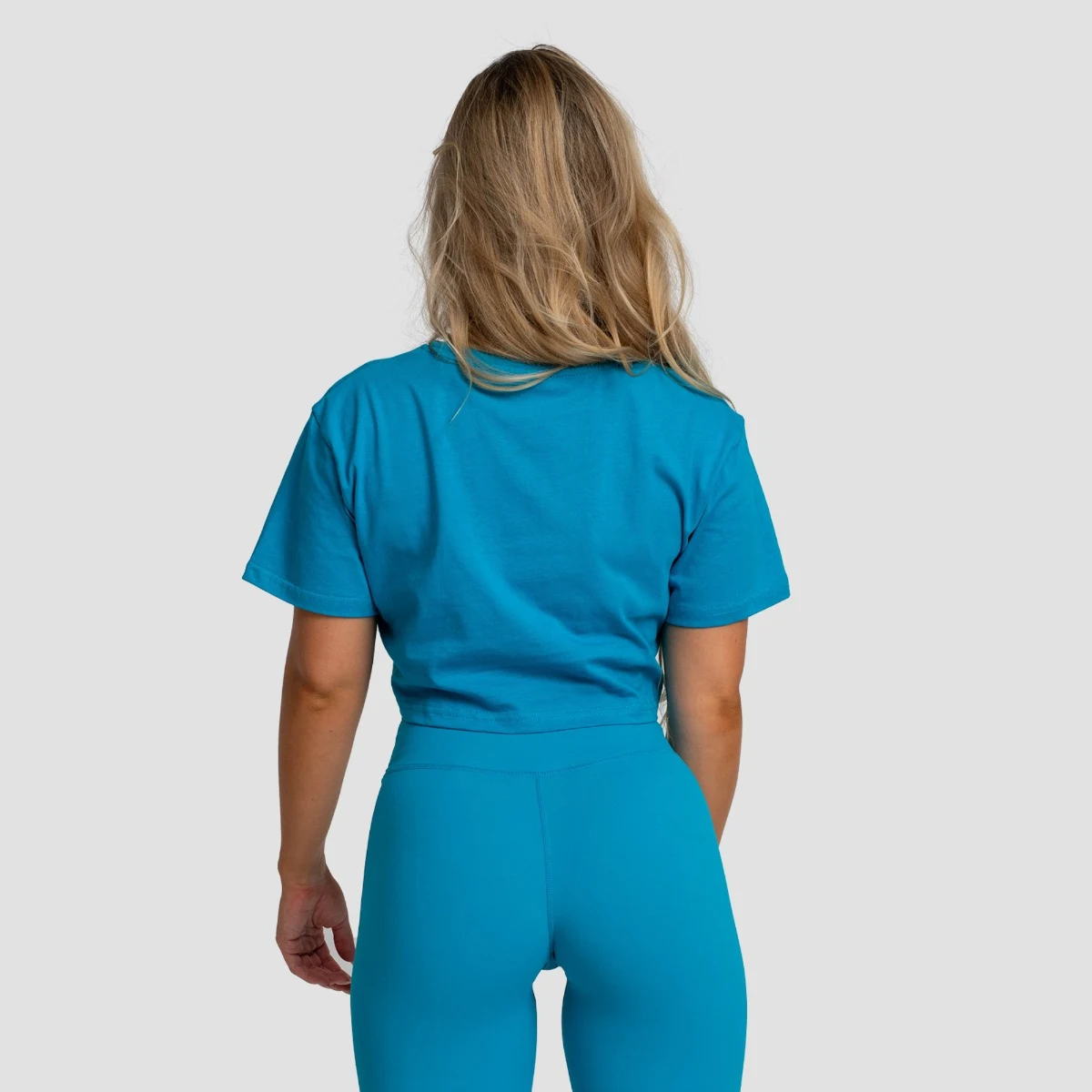 GymBeam Tricou pentru femei Cropped Limitless Aquamarine · záber 3