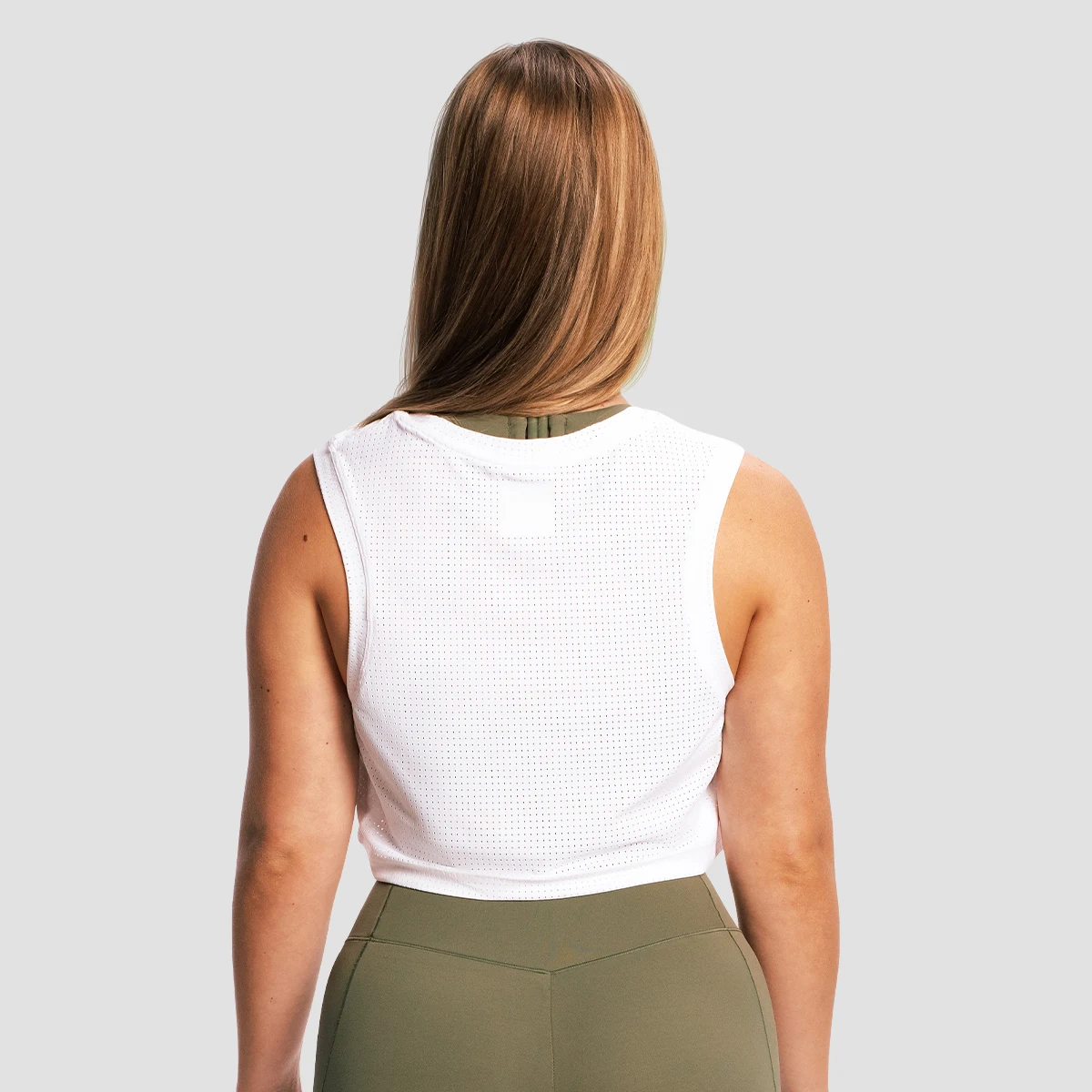 GymBeam Top pentru femei Combat White · záber 3