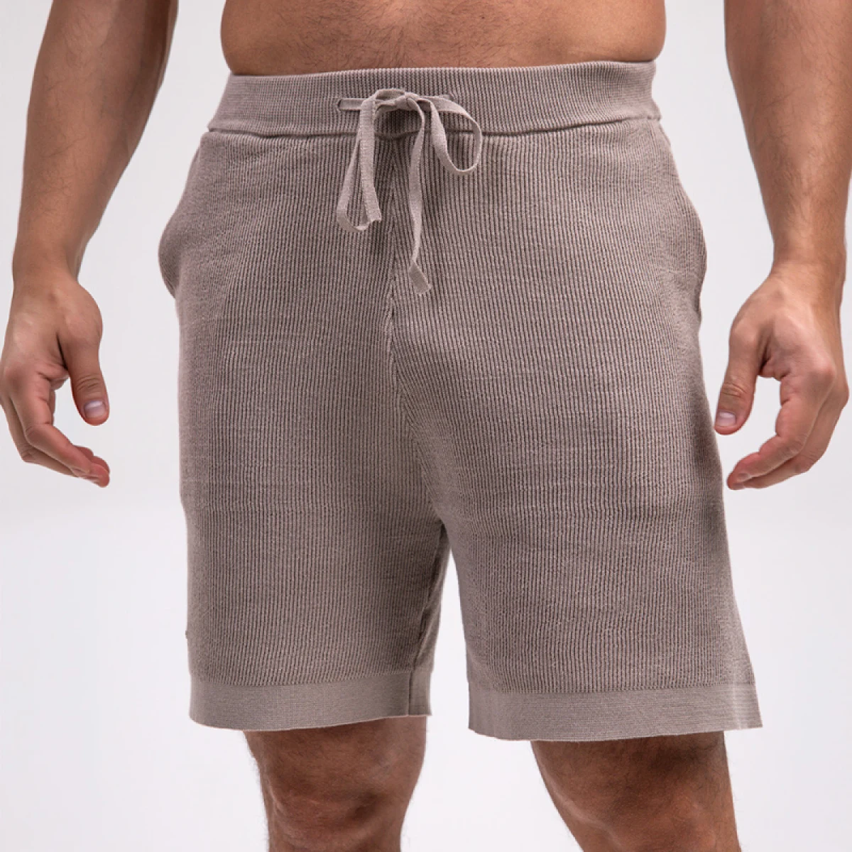 Pantaloni scurți din pâslă bărbați Iron Aesthetics Vibe, bej · záber 1