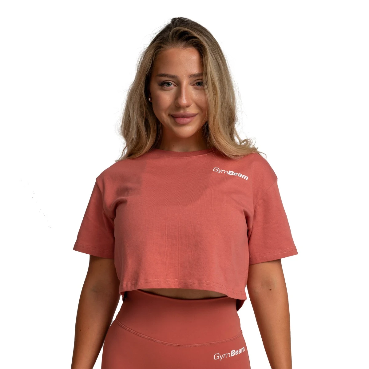 GymBeam Tricou pentru femei Cropped Limitless Cinnamon · záber 5
