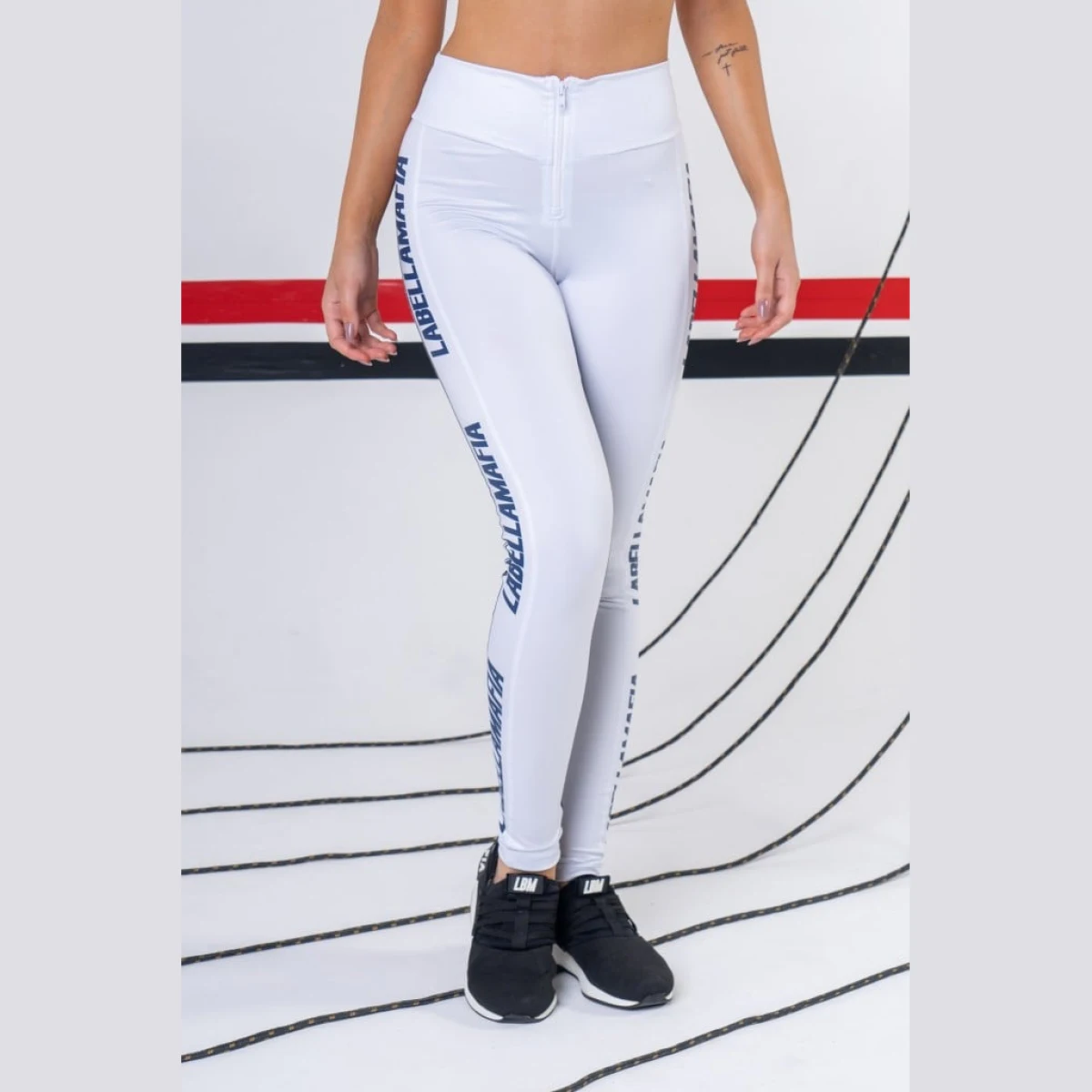 LABELLAMAFIA Colanți pentru femei Essentials Black&White · záber 1