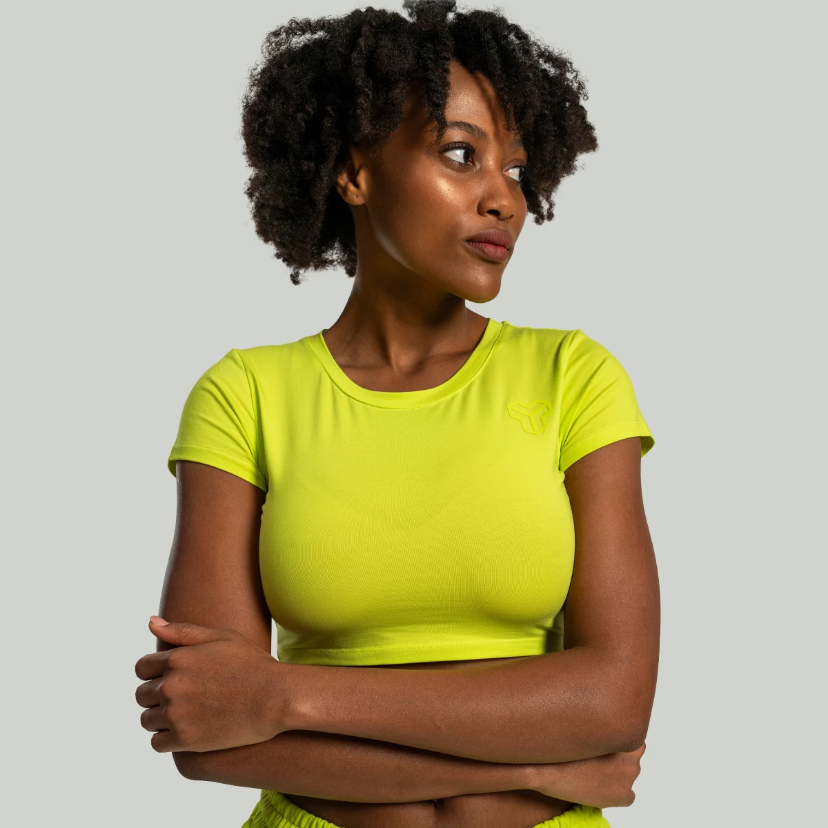 STRIX Tricou pentru femei Essential CropTop Chartreuse · záber 2