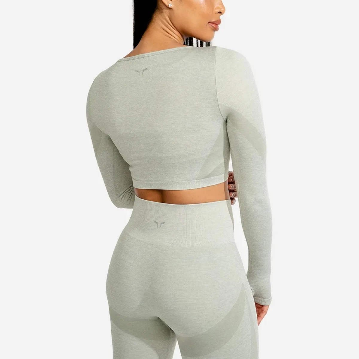 SQUATWOLF Top Sport Marl Seamless Crop Top Ice · záber 3