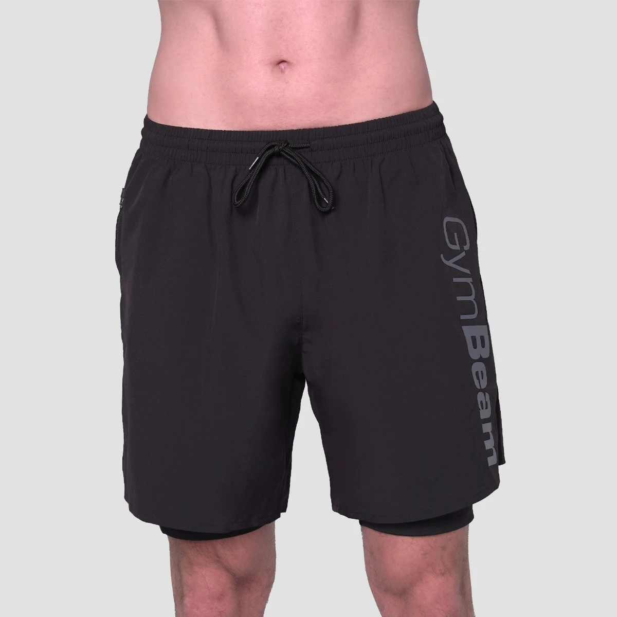 GymBeam Pantaloni scurți 2in1 Essence Black · záber 4