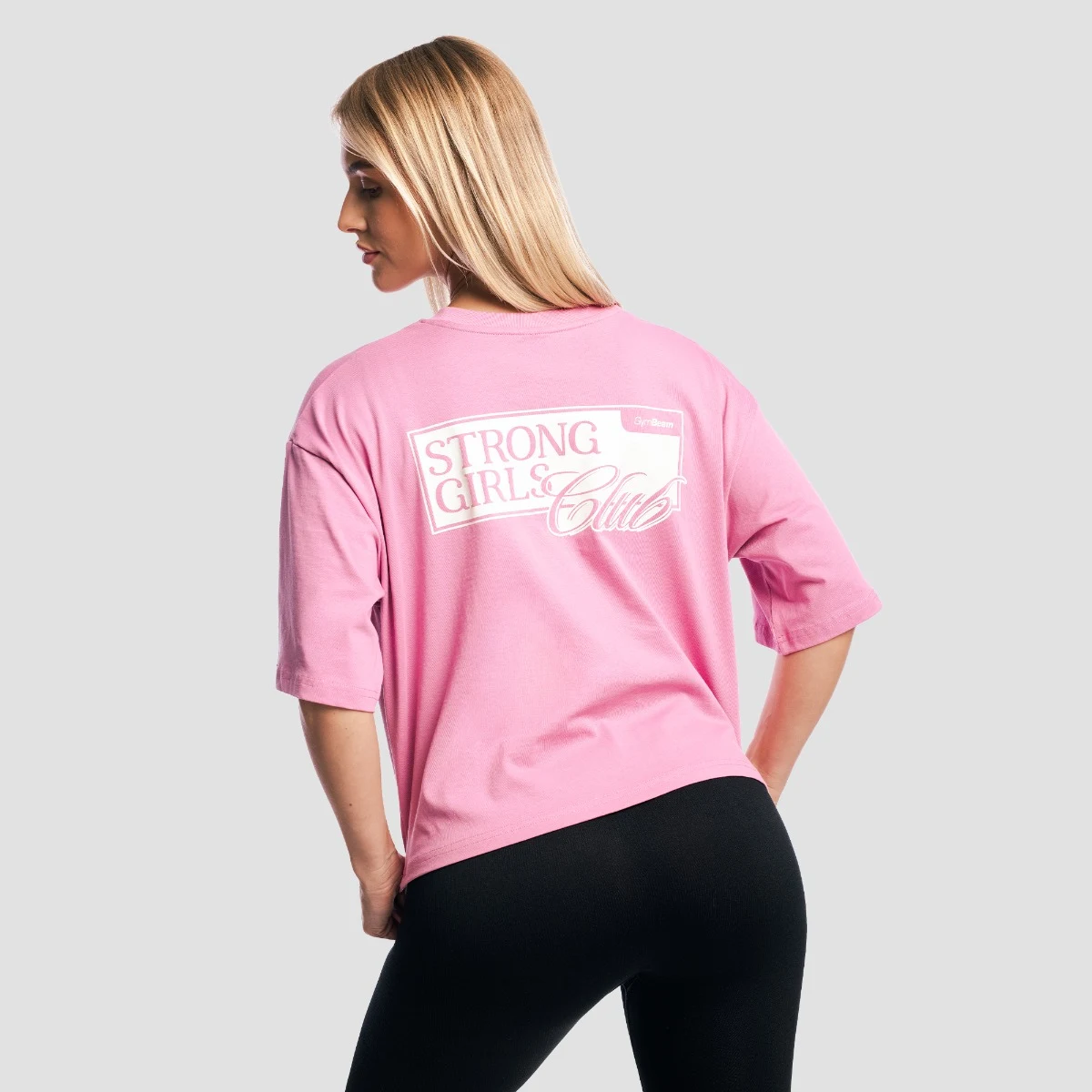 GymBeam Tricou pentru femei Boxy Girls Club Pink · záber 4