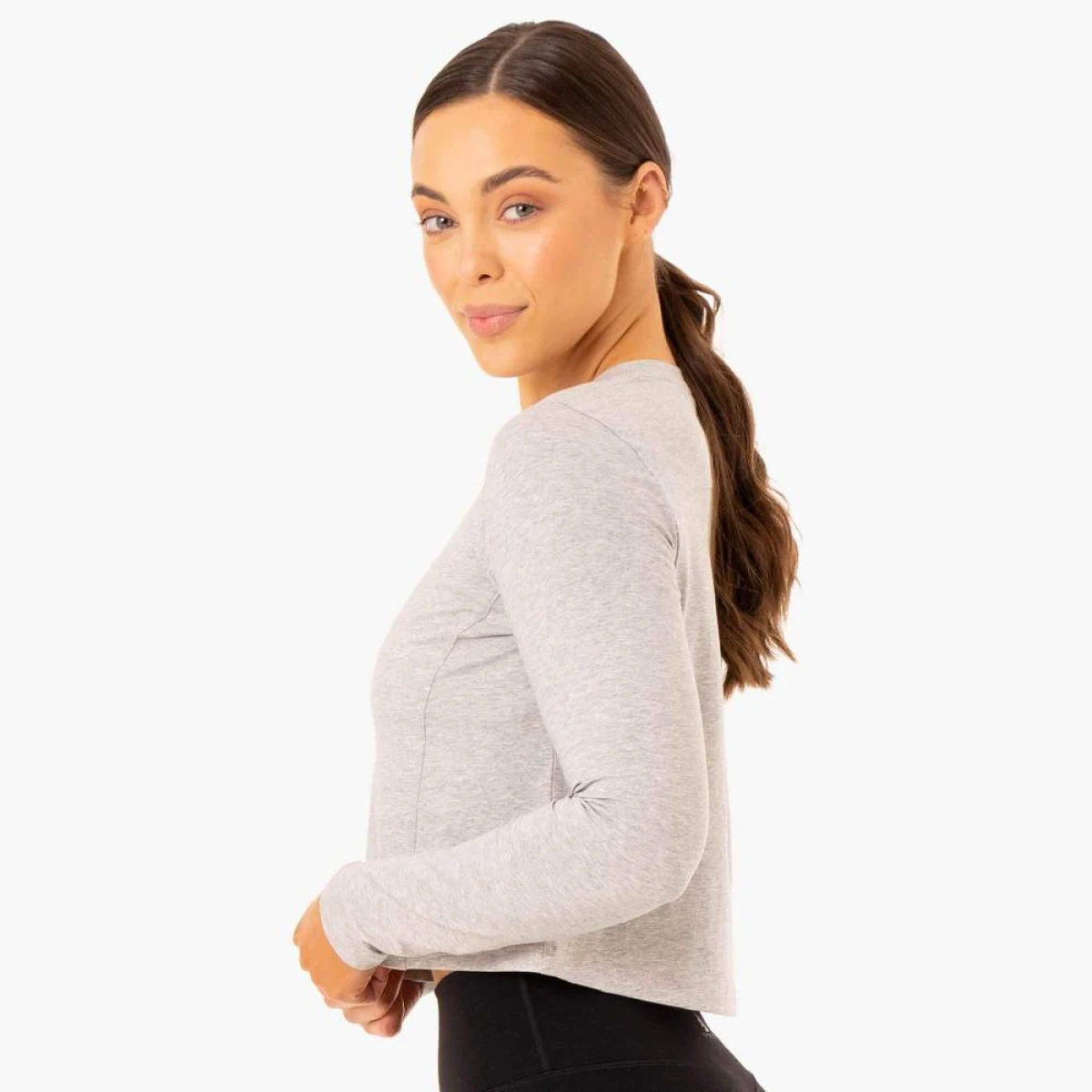 Top cu mânecă lungă pentru femei Foundation Grey - Ryderwear · záber 2