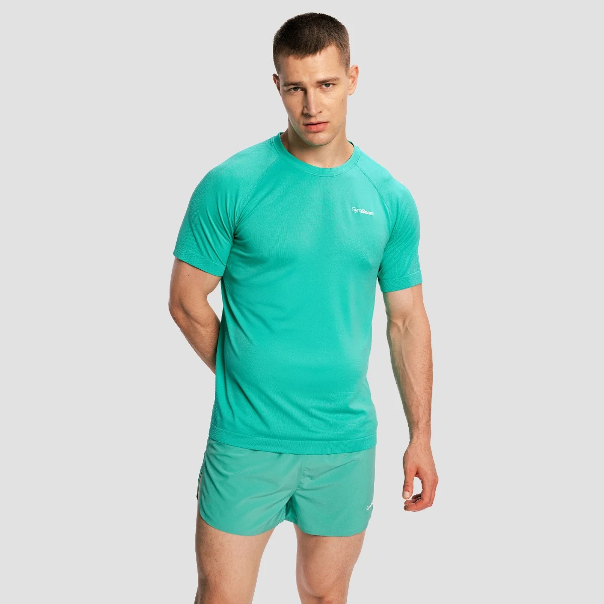 GymBeam Tricou de alergare pentru bărbați Pulse X Green · záber 4
