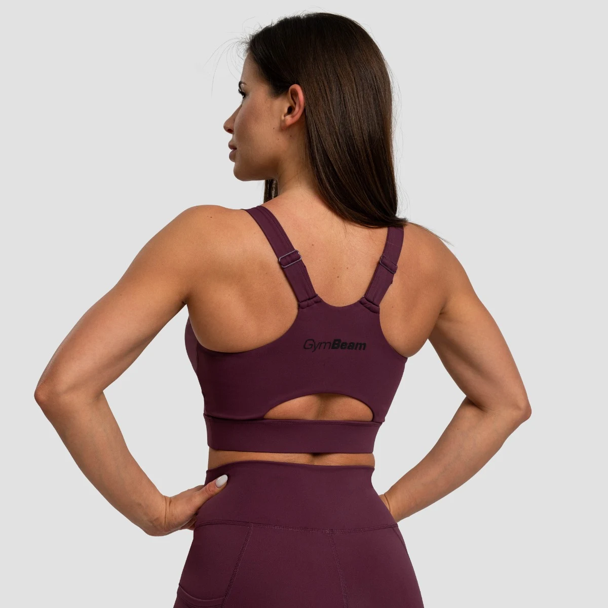 GymBeam Sutien sport Cut-Out Eggplant · záber 3