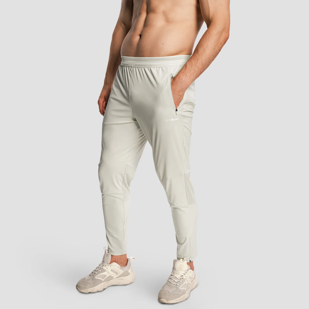 GymBeam Pantaloni de alergare pentru bărbați Pulse X Gray · záber 4