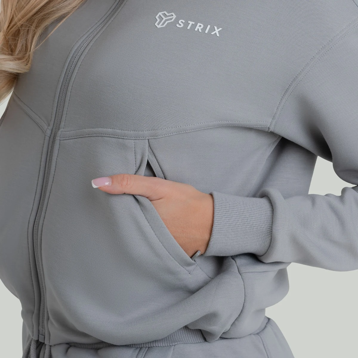 STRIX Hanorac pentru femei ZOA Zip-Up Smoke · záber 2