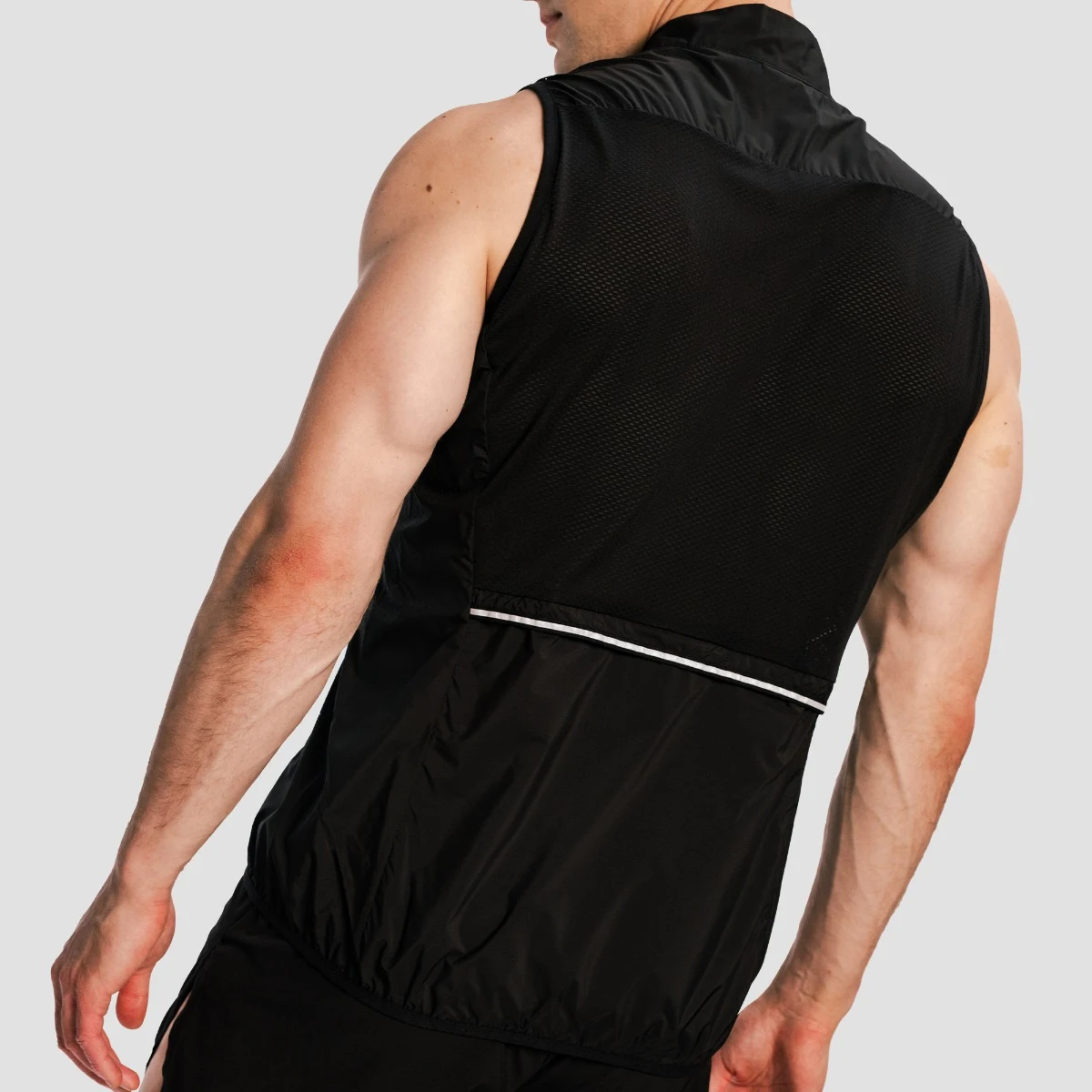 GymBeam Vestă de alergare pentru bărbați Pulse X Black · záber 4