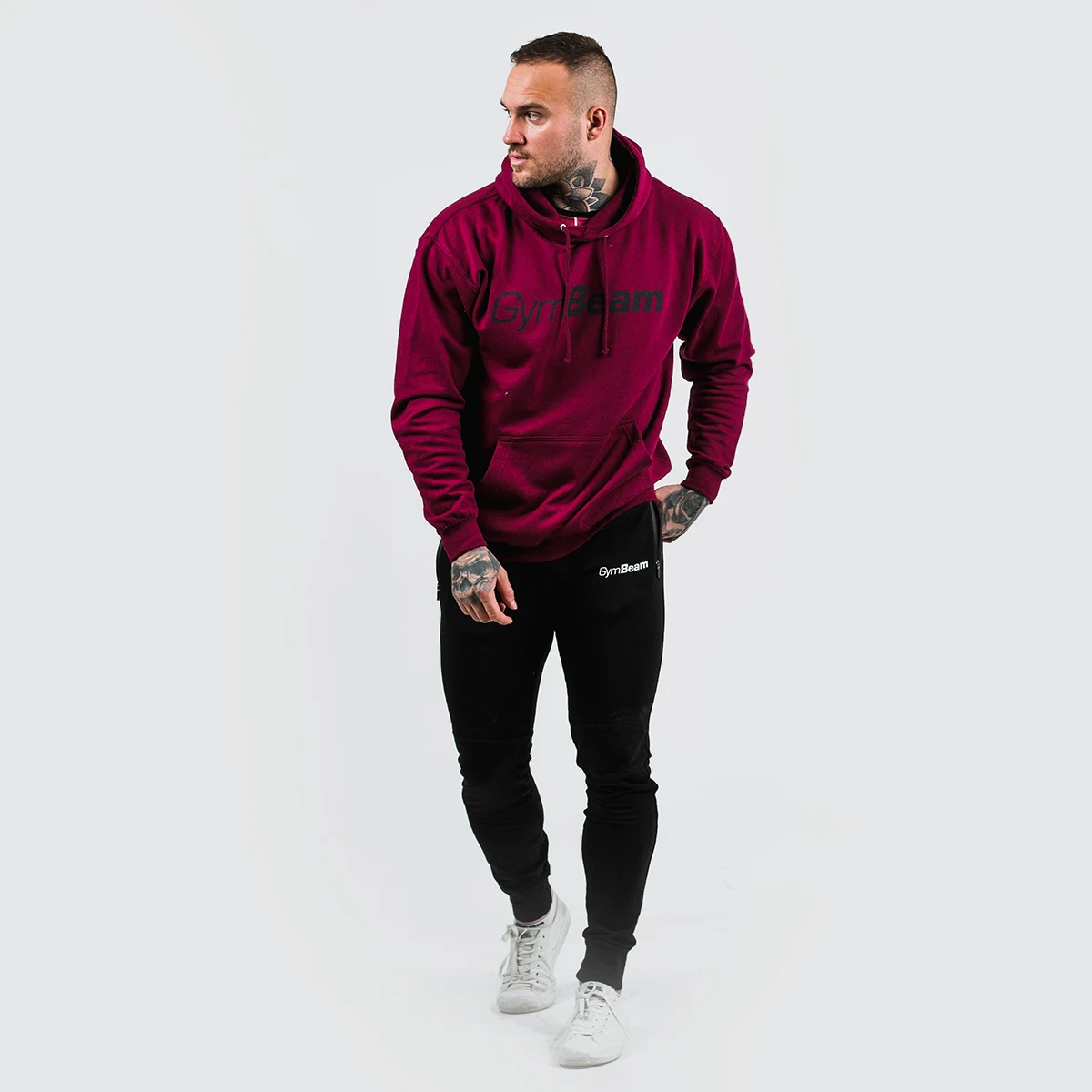 GymBeam Hanorac PRO Hoodie Burgundy · záber 3