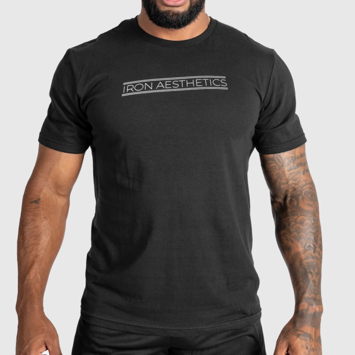 Tricou fitness pentru bărbați Iron Aesthetics Glam, negru · záber 1