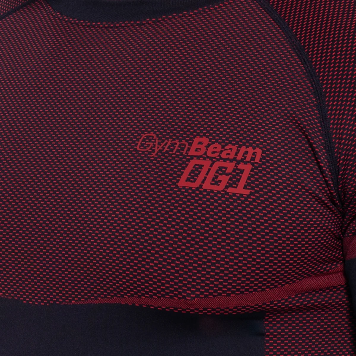 GymBeam Tricou fără cusături cu mâneci lungi OG1 Black/Red · záber 3