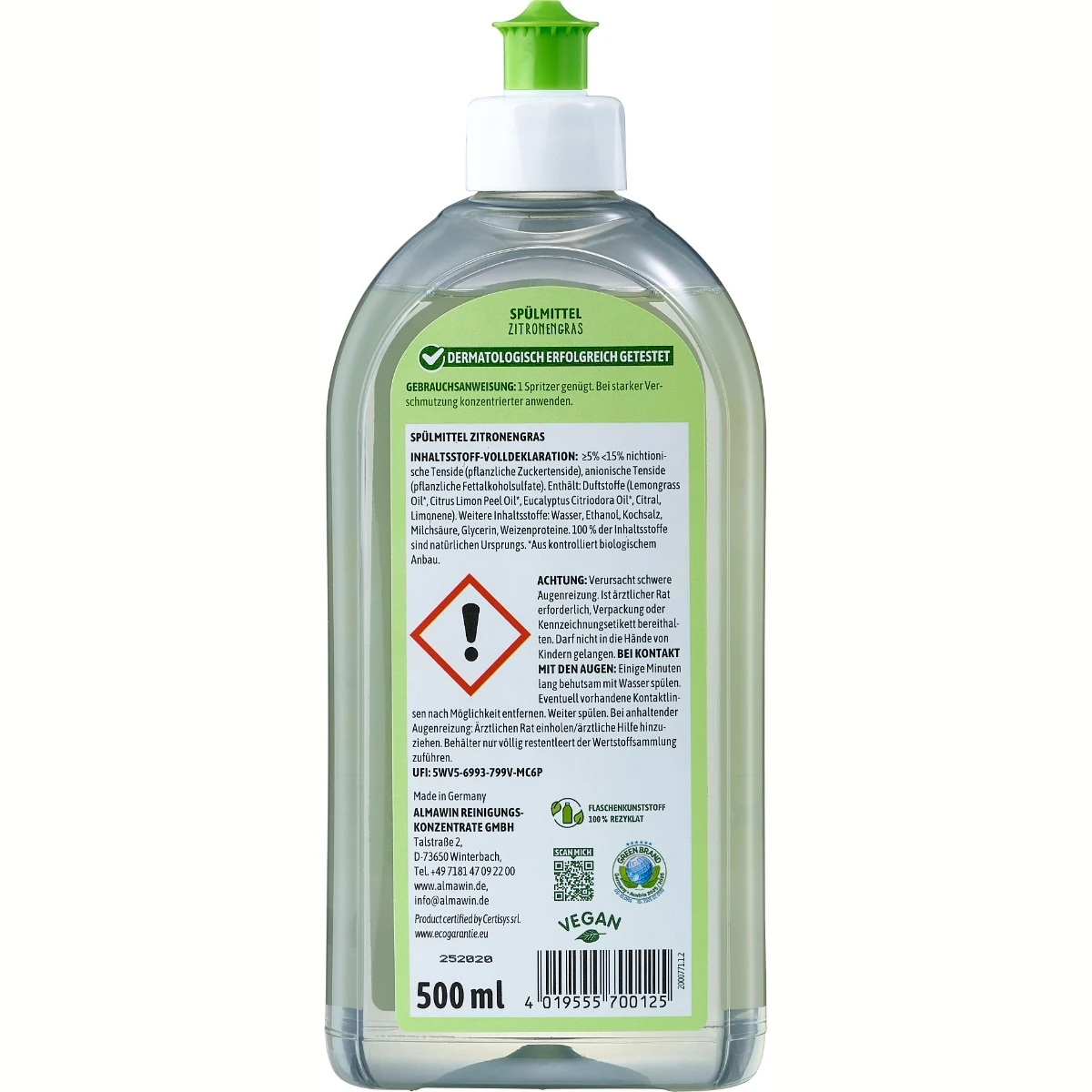 AlmaWin Dishwashing Liquid Lemon balm - 0.5 l · záber 2