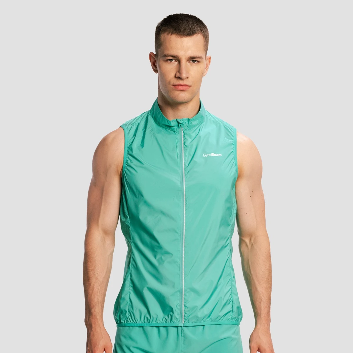 GymBeam Vestă de alergare pentru bărbați Pulse X Green · záber 1