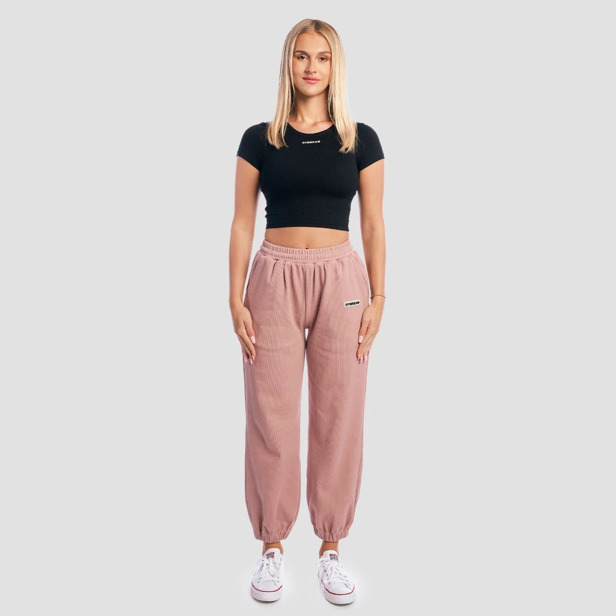 GymBeam Tricou pentru femei Cropped Aura Black · záber 5