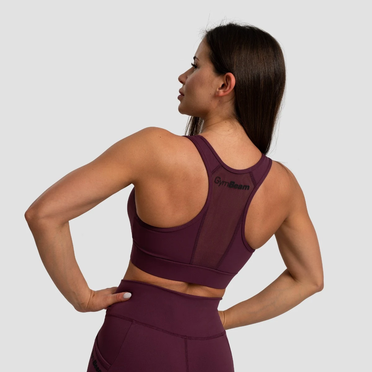 GymBeam Sutien sport Mesh Panel Eggplant · záber 3