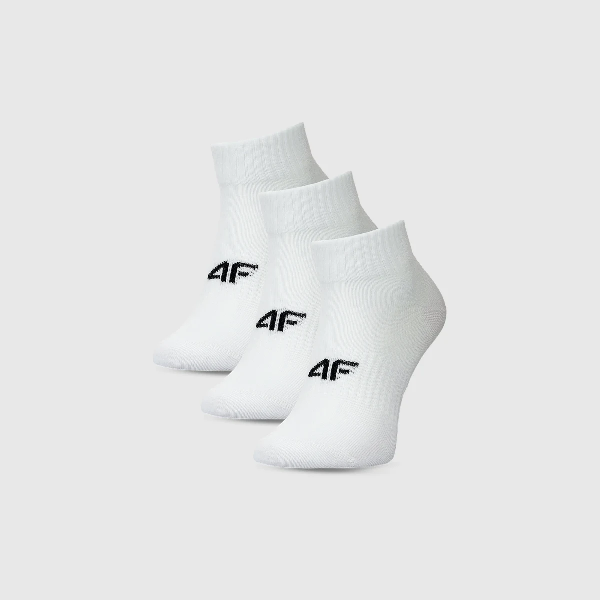 Pánske casual ponožky nad členok (3-pack) - biele · záber 1