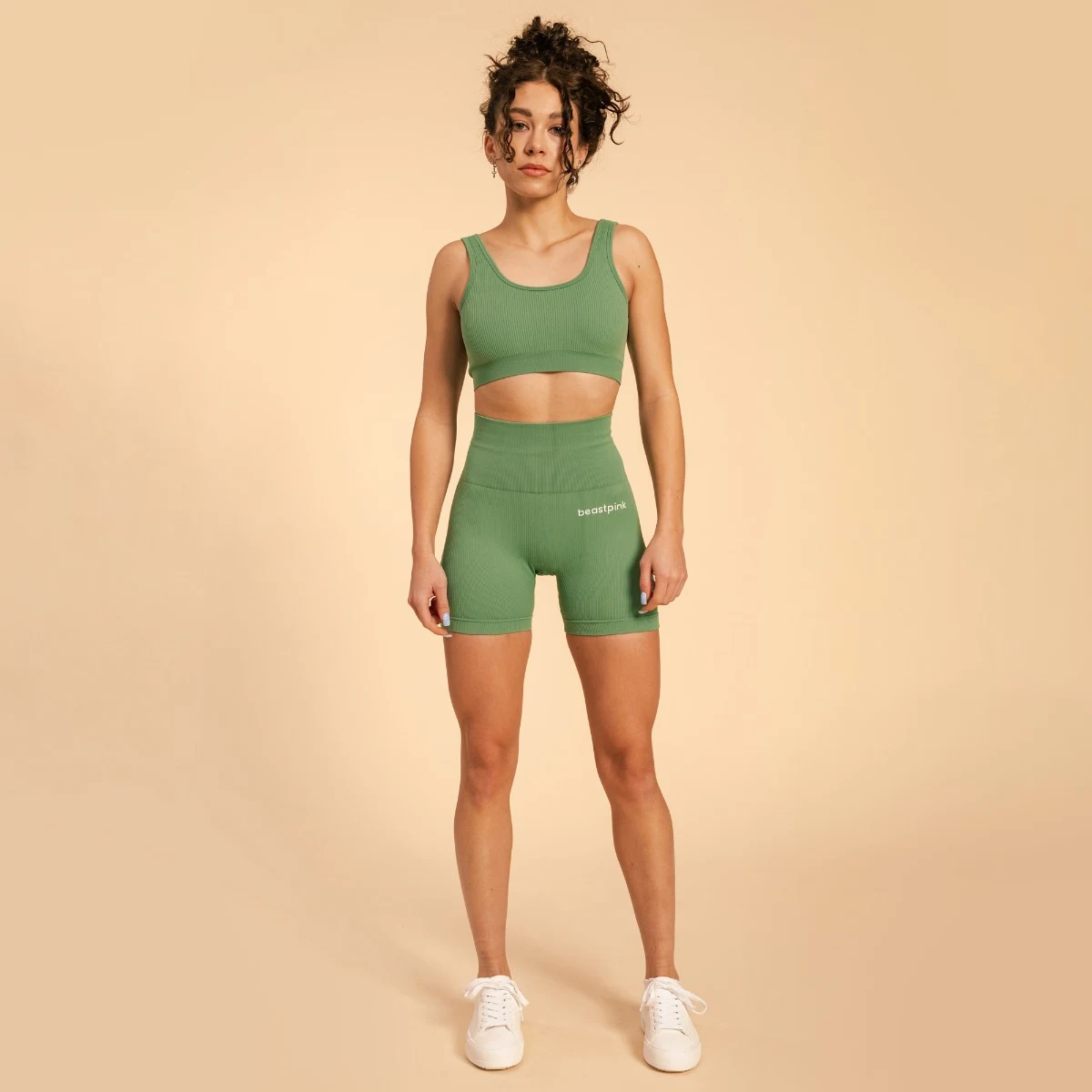 BeastPink Sutien sport Bralette Hyper Olivine · záber 5