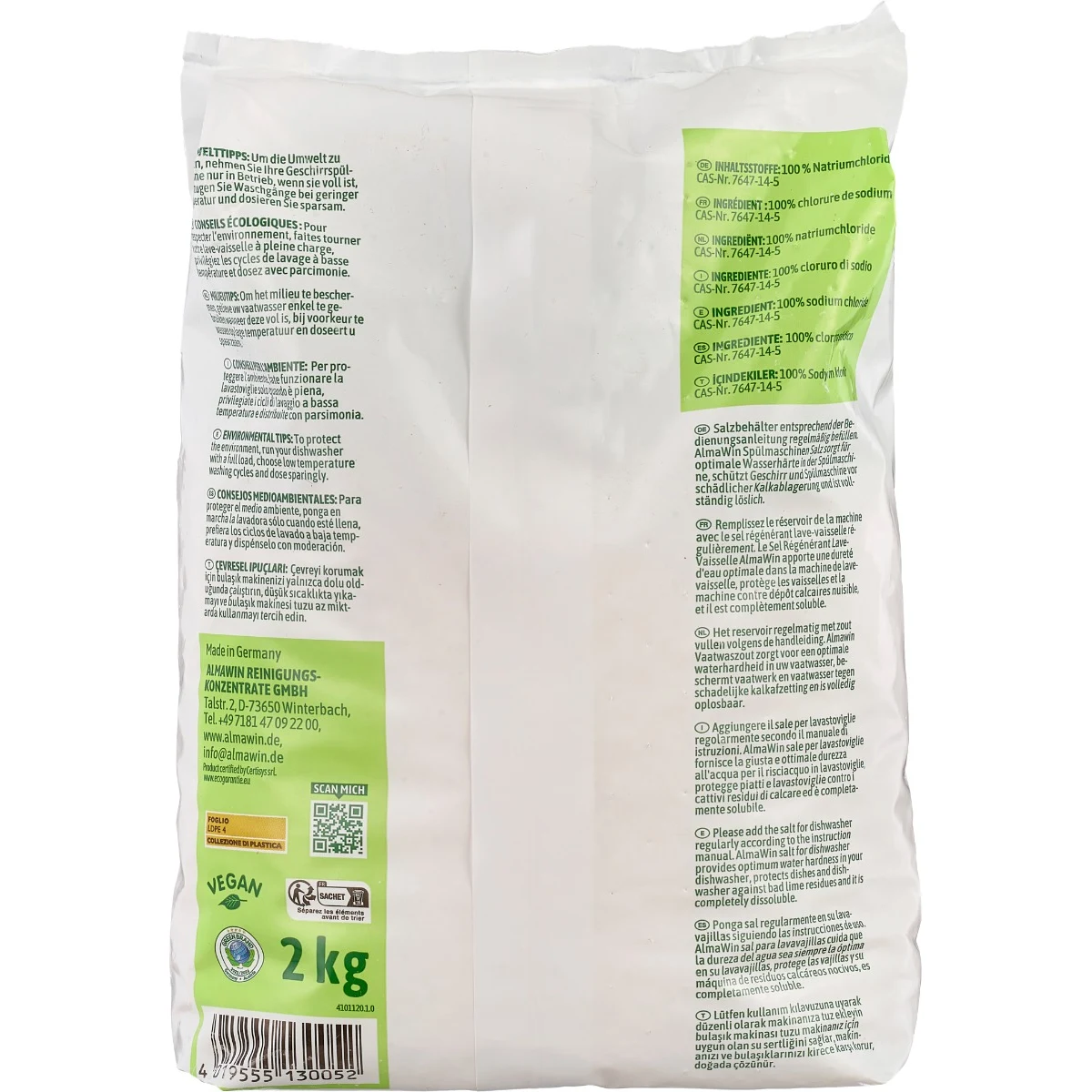 AlmaWin Dishwasher Salt - 2 kg · záber 2