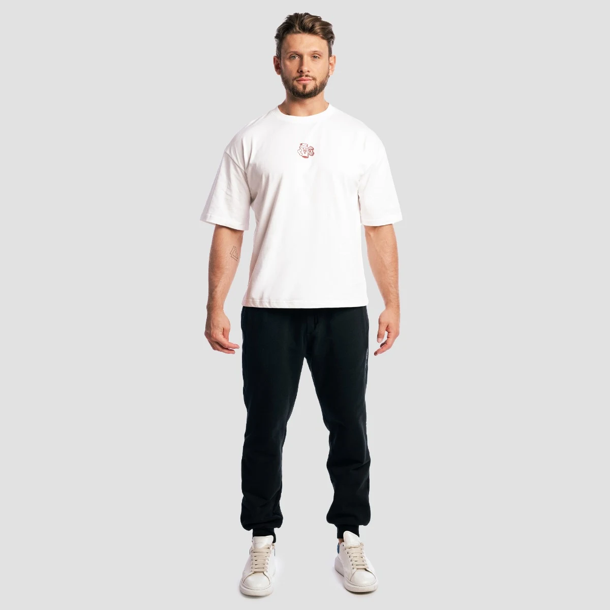 GymBeam Tricou Boxy Shaker White · záber 4