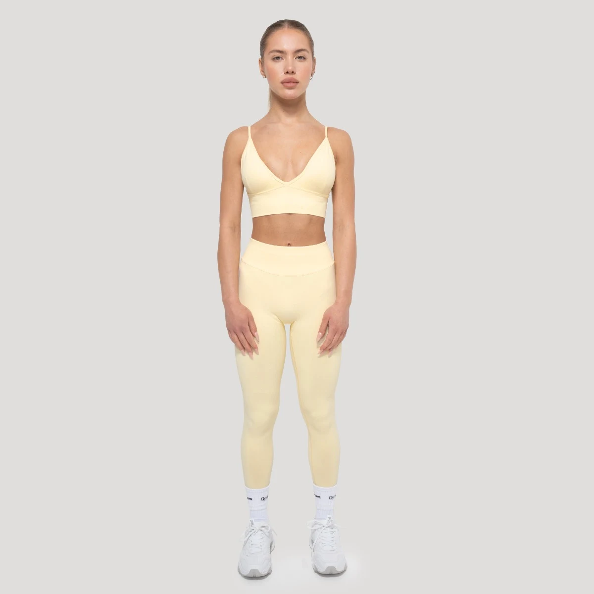 GymBeam Colanți pentru femei Luma Butter Yellow · záber 5