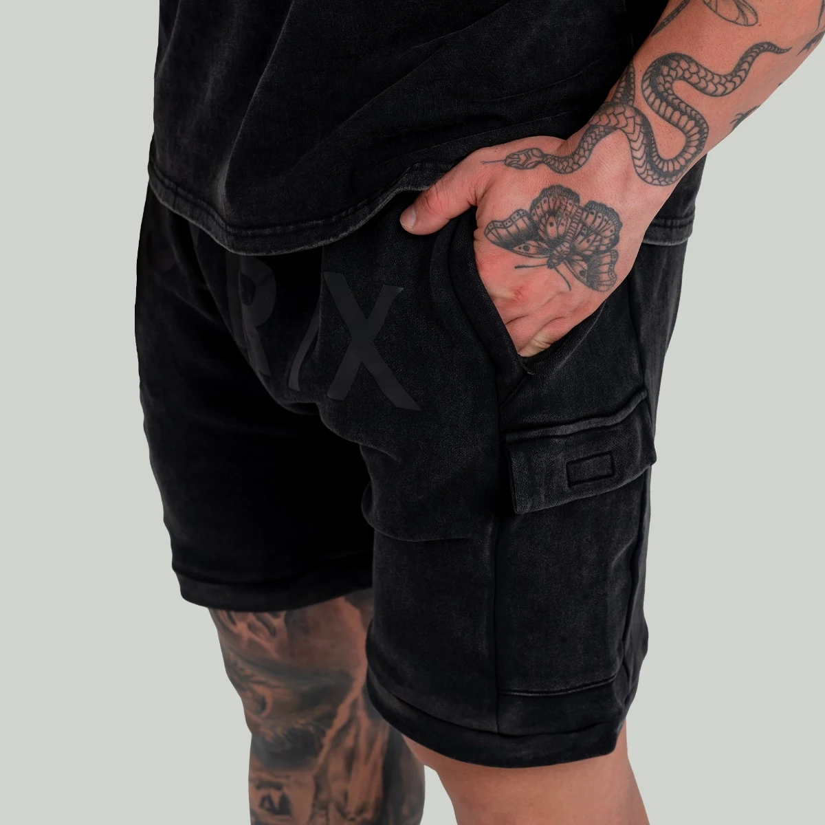 STRIX Pantaloni scurți Washed Black · záber 2