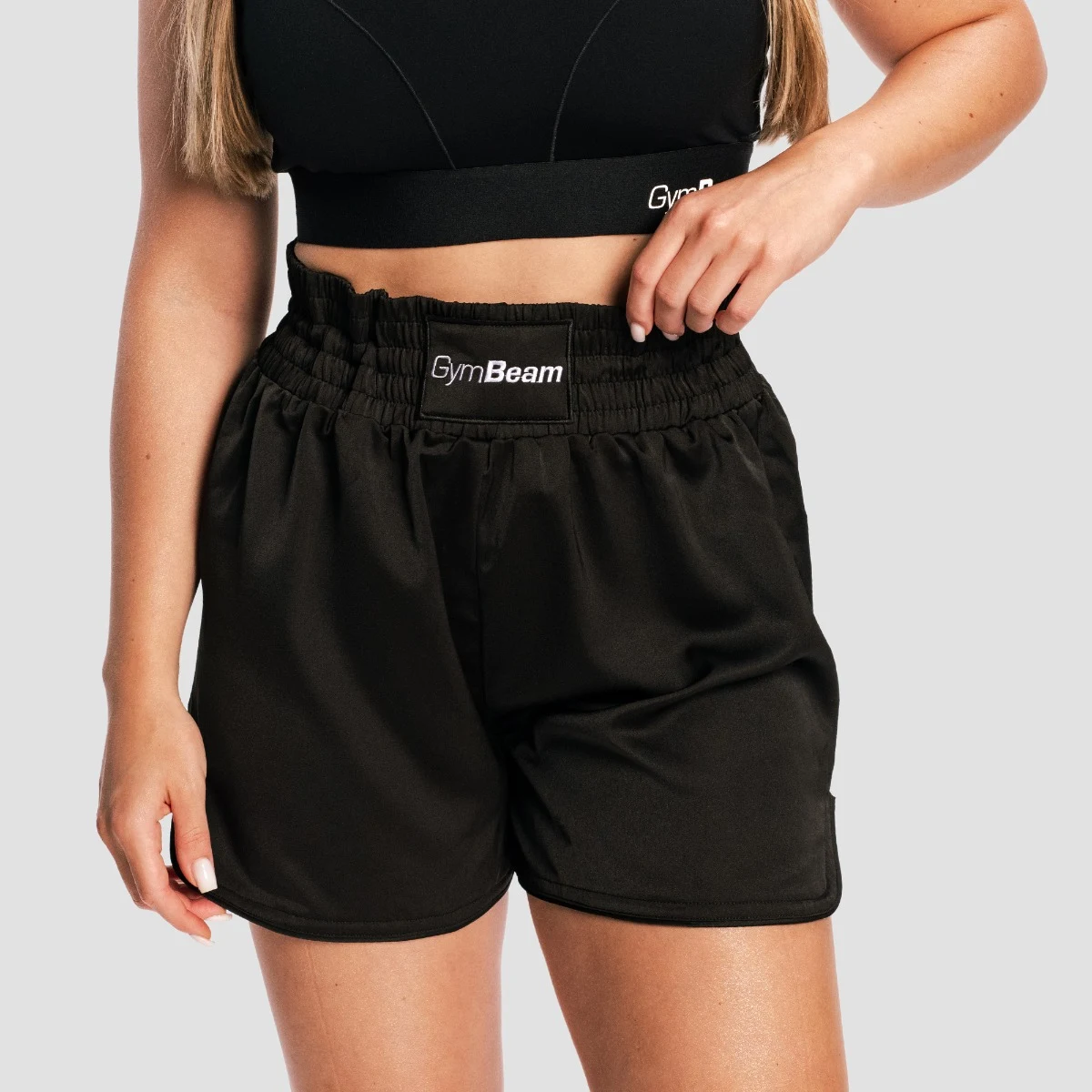 GymBeam Pantaloni scurți pentru femei Boxing Combat Black · záber 2