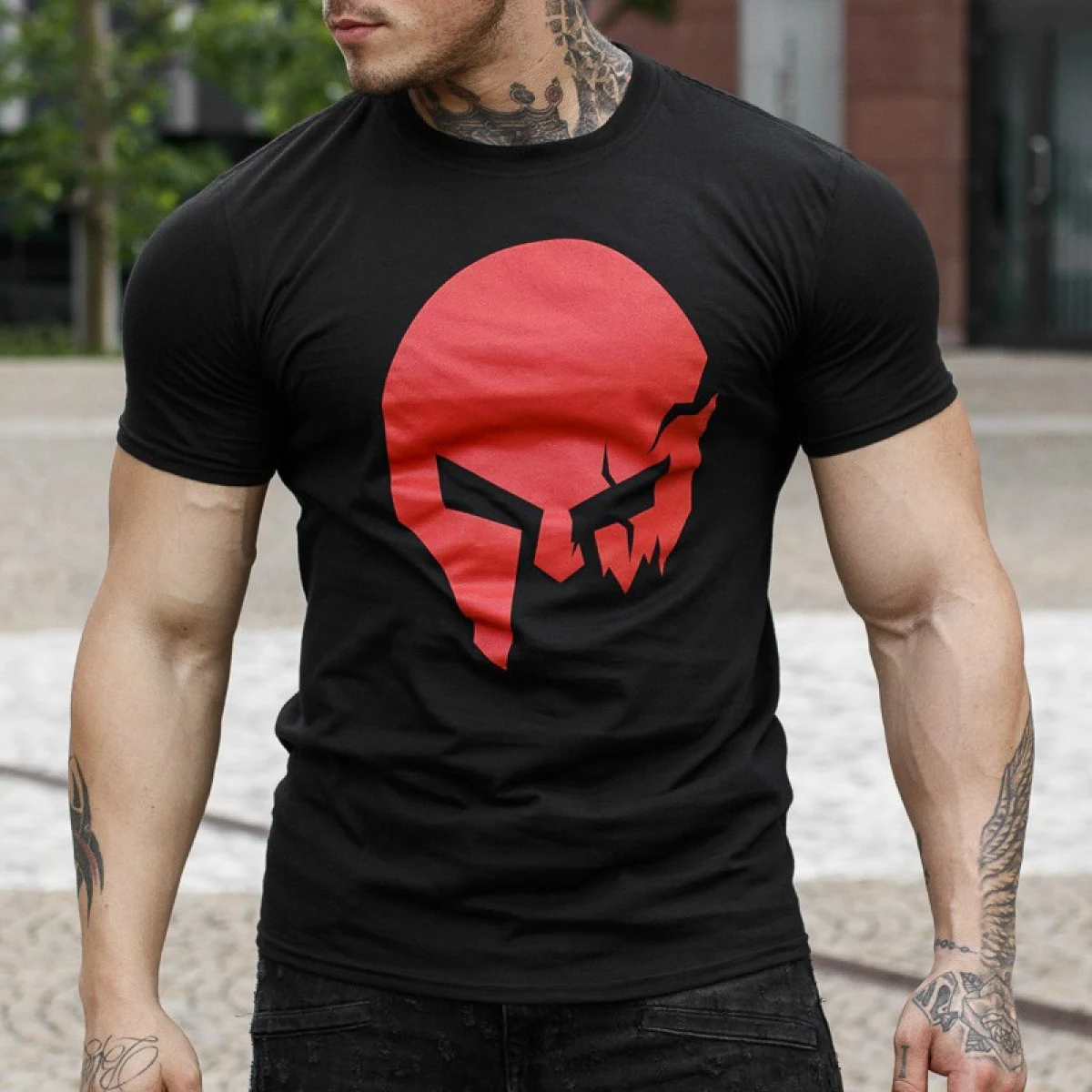Tricou Ultrasoft Iron Aesthetics Skull, B&R · záber 1