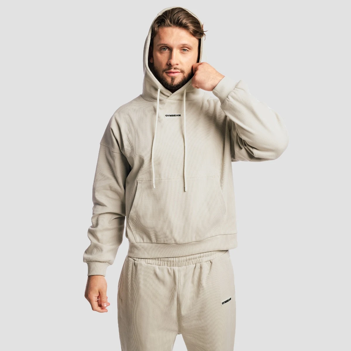 GymBeam Aura Hoodie Grey · záber 4