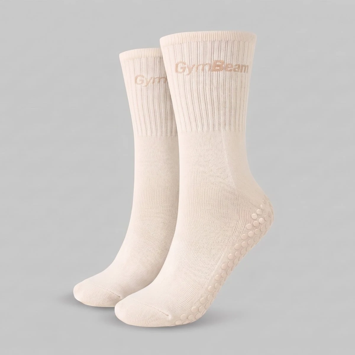 GymBeam Șosete pentru pilates Beige · záber 1