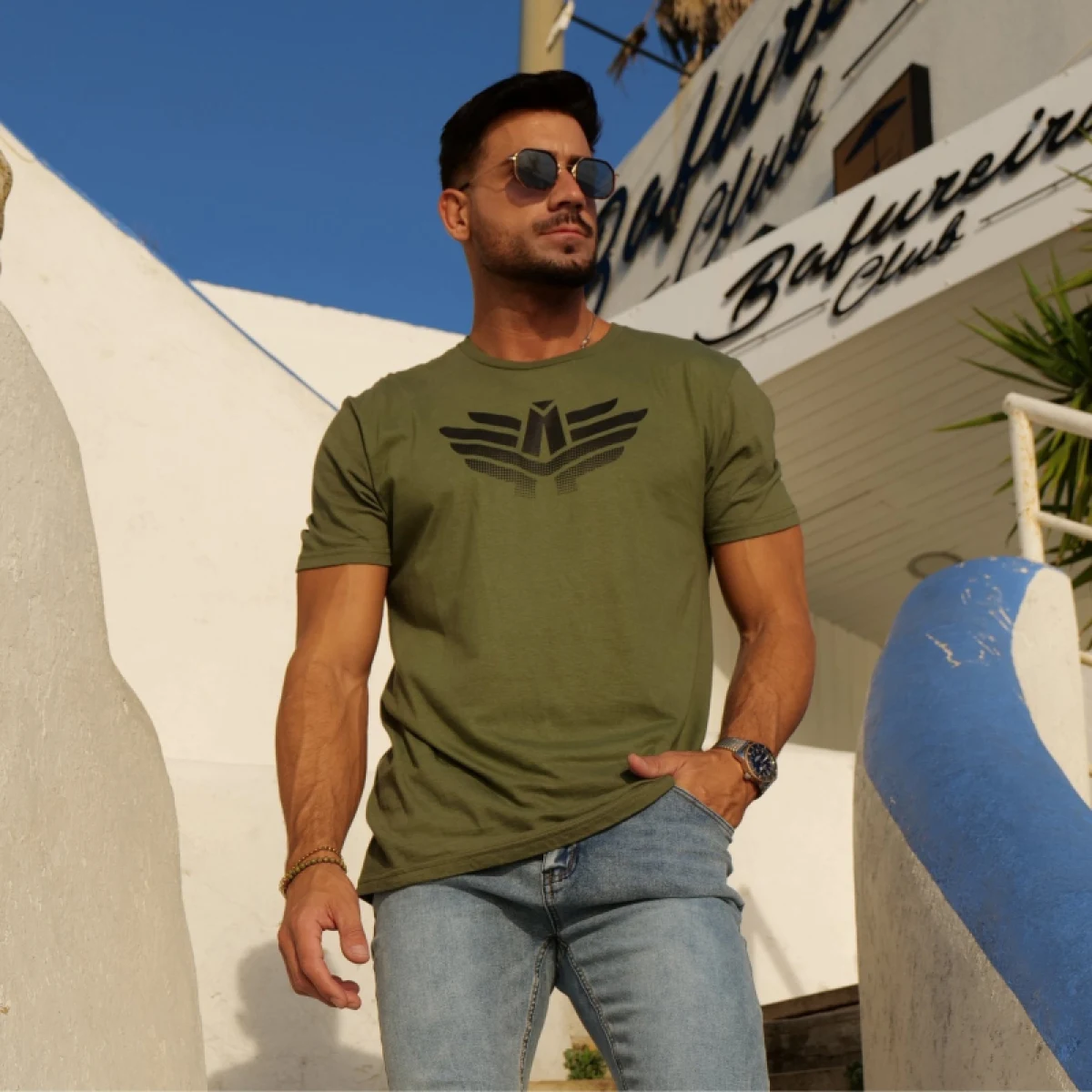 Tricou sport bărbați Iron Aesthetics Break, verde · záber 1