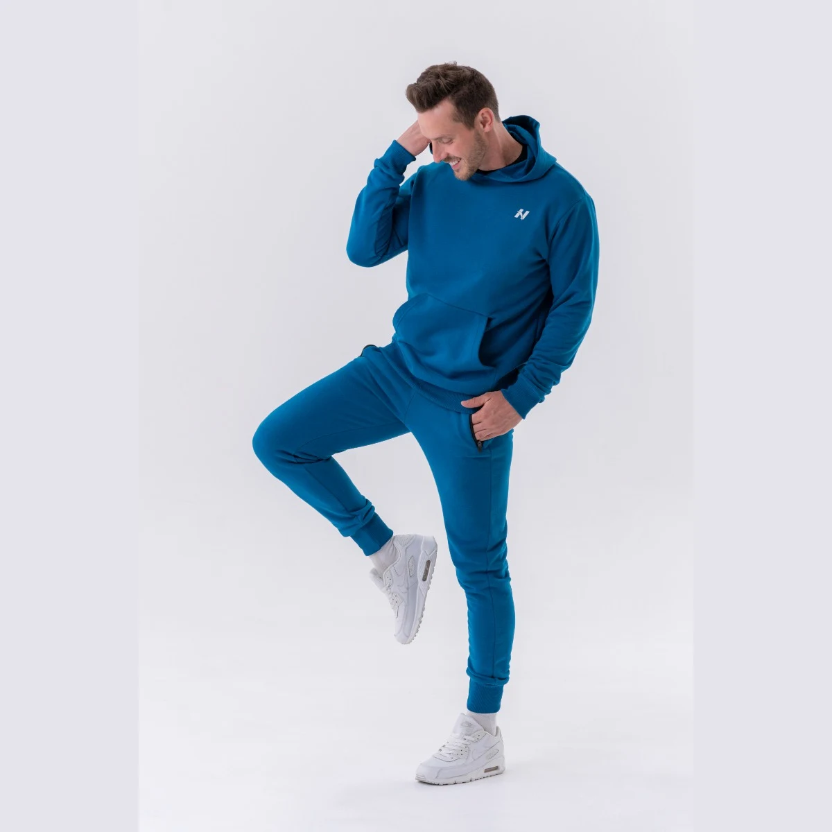 NEBBIA Hanorac pentru bărbați Pouch Pocket Blue · záber 6