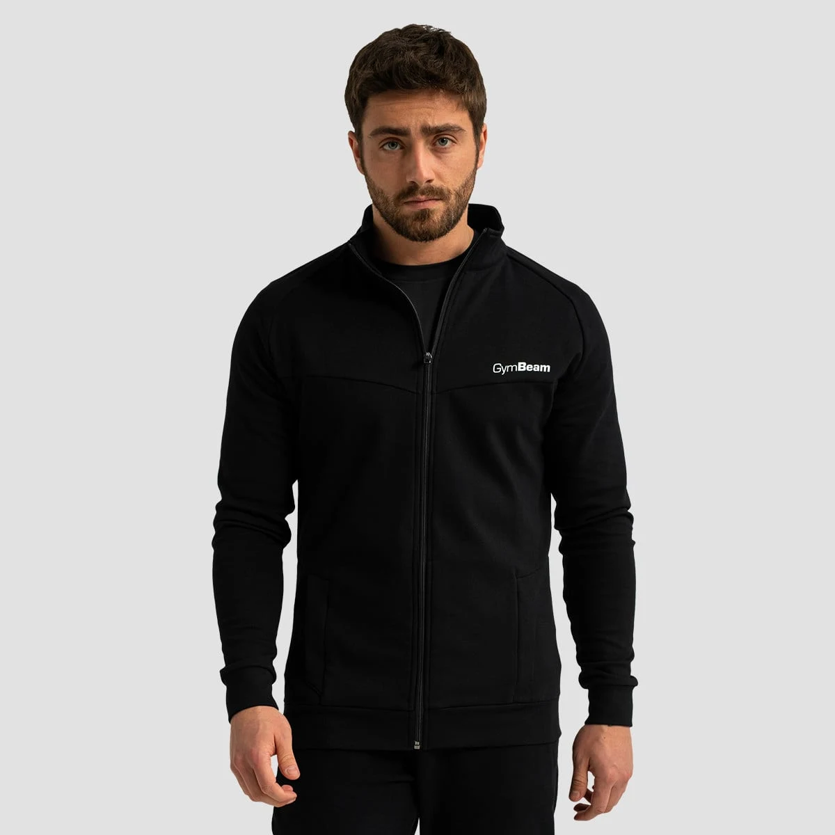 GymBeam Hanorac cu fermoar Limitless Black · záber 1