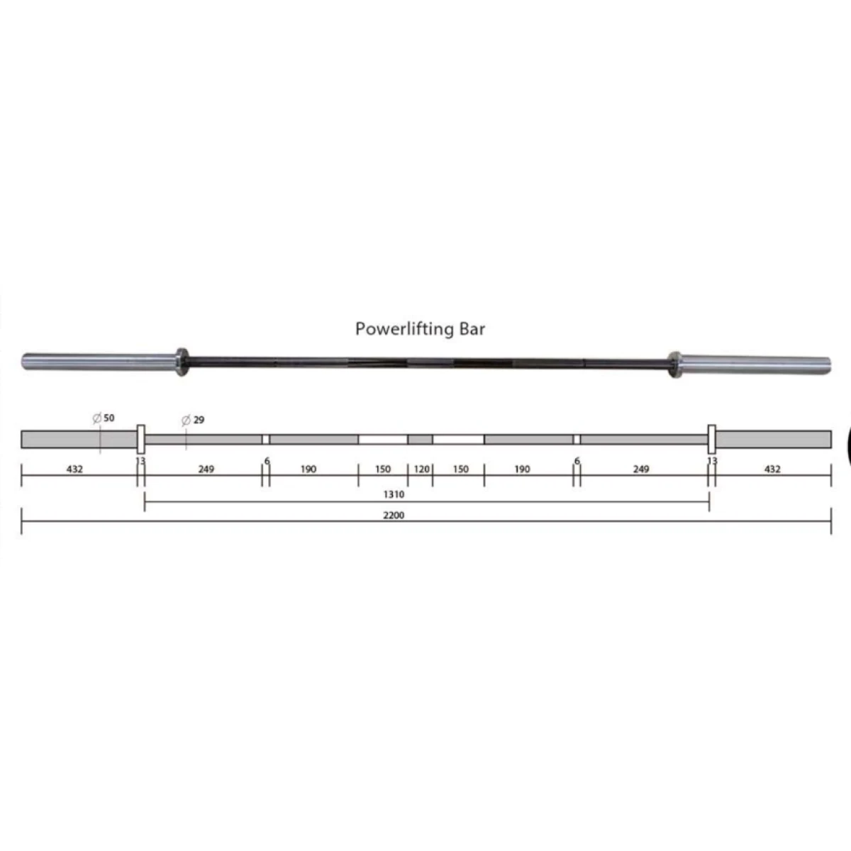GymBeam Bară olimpică LIFTER 20 kg · záber 4
