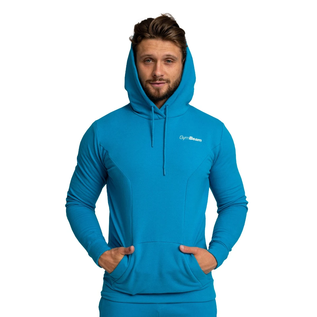GymBeam Hanorac Limitless Hoodie Aquamarine · záber 5