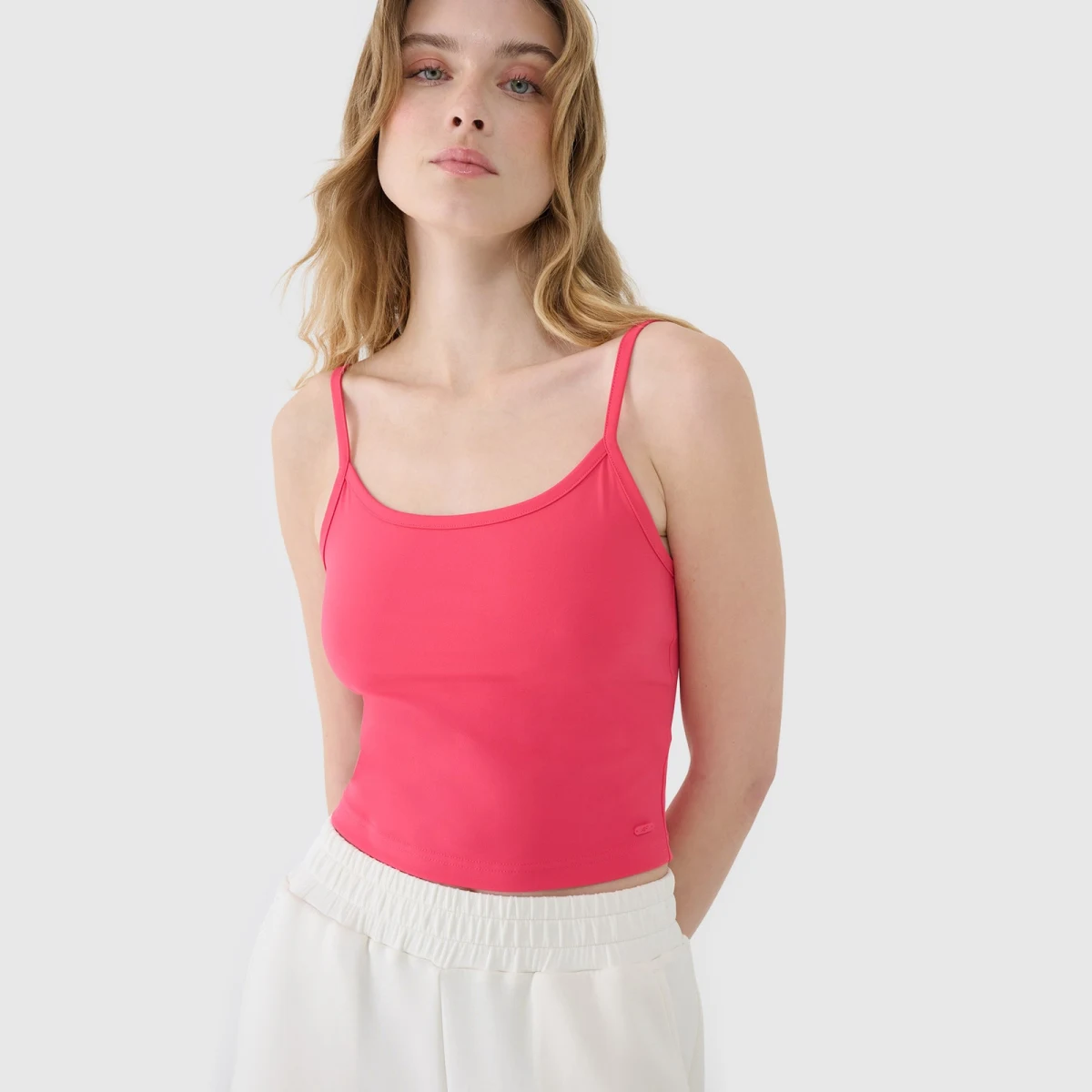 Dámsky slim crop-top - ružový · záber 2