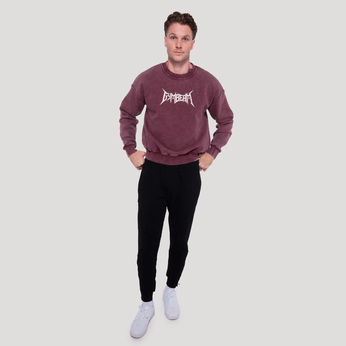 GymBeam Hanorac Spike Burgundy · záber 5