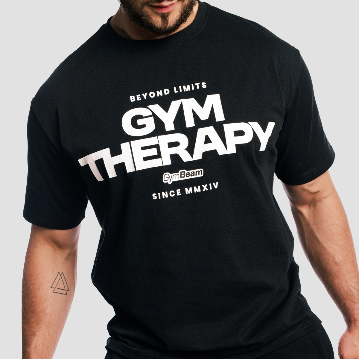 GymBeam Tricou Gym Therapy Black · záber 4