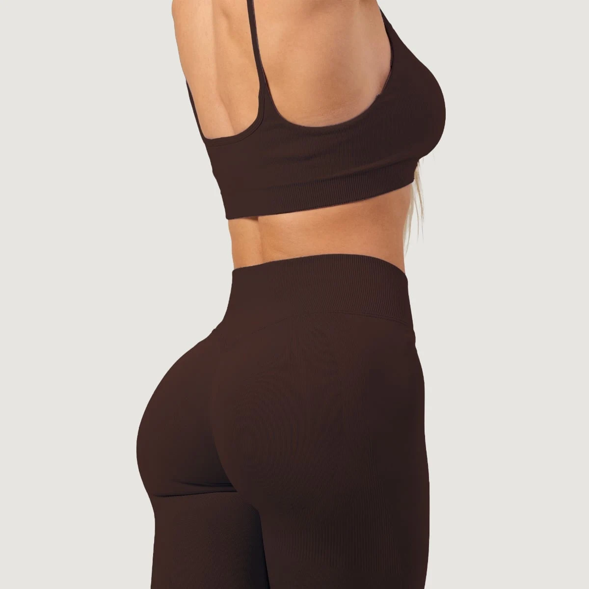 GymBeam Colanți fără cusături pentru femei NEO Mocha · záber 4